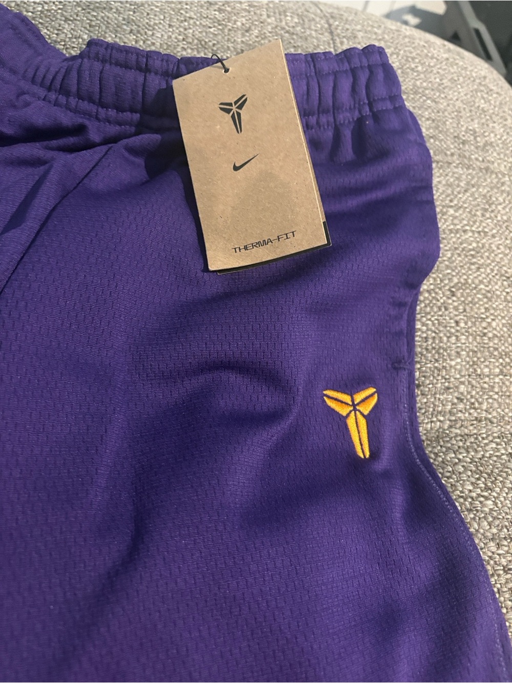 Nike Purple Kids gone -FIT Training Sweat pants with Yellow Logo unisex
